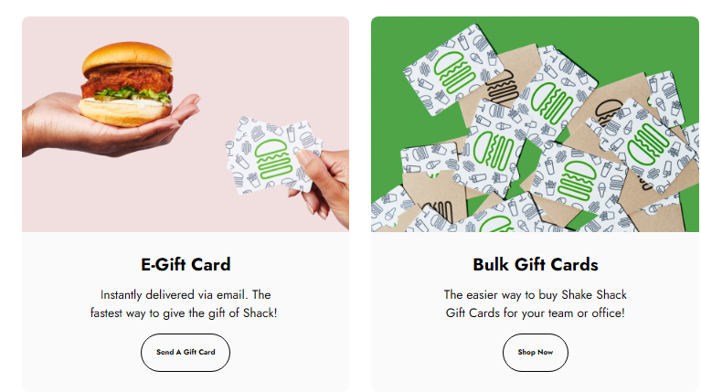 Shake Shack Offers Gift Cards